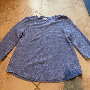 Blue Quarterlength Sleeve Top